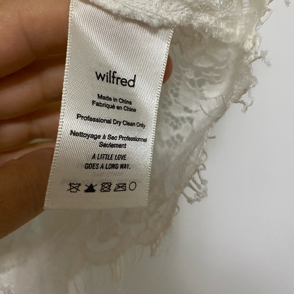 SOLD.      Soft Wilfred lined cream lace top. Size M - Picture 6 of 11